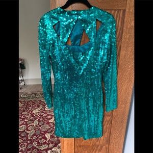 Emerald Green sequin dress. Size 6.